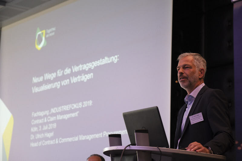 Vortrag von Herrn Dr. Ulrich Hagel "Neue Wege f&uuml;r die Vertragsgestaltung" im Rahmen des Fachkongresses "INDUSTRIEFOKUS 2019: Contract & Claim Management"