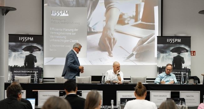 INDUSTRIEFOKUS 2025: Contract & Claim Management. Urheber des Fotos: Sabine Schmitz. Alle Nutzungsrechte erworben durch 1155PM consultants GmbH INDUSTRIEFOKUS 2025: Contract & Claim Management. Urheber des Fotos: Sabine Schmitz. Alle Nutzungsrechte erworben durch 1155PM consultants GmbH
